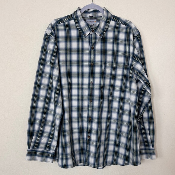 Carhartt men’s plaid button down size XL - Picture 1 of 8
